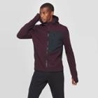 Men's Victory Fleece Full Zip Sweatshirt - C9 Champion Dark Berry Purple Heather S, Size: Small, Dark Pink Purple Grey