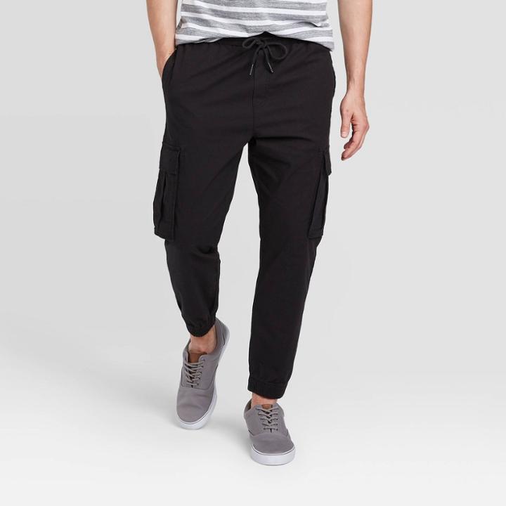 Mens Utility Cargo Jogger Pants - Goodfellow & Co Black