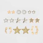 Star Multi Earring Set 9pc - Wild Fable , Gold/silver