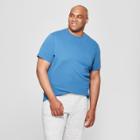 Men's Big & Tall Crew Short Sleeve T-shirt - Goodfellow & Co Riviera Blue