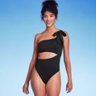 Shade & Shore Women's One Shoulder Bow Cut Out One Piece Swimsuit - Shade &