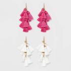 Sugarfix By Baublebar Trendy Tassel Earring Gift Set - Pink/white, Women's, Size: Small, Pink White