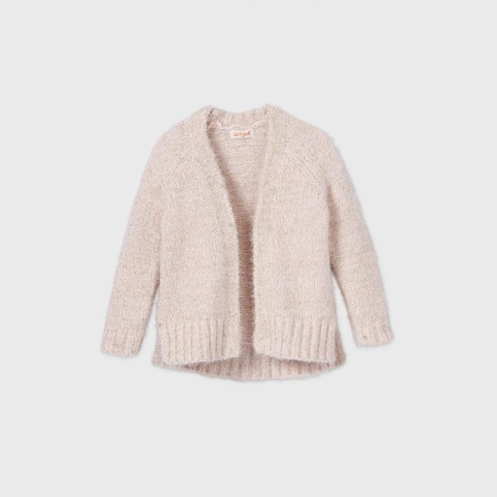 Toddler Girls' Textured Sparkle Cardigan - Cat & Jack Blush Pink