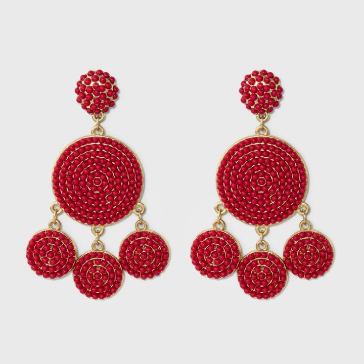Sugarfix By Baublebar Beaded Drop Earrings - Magenta, Girl's