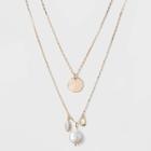 Two Row Pearl Necklace - A New Day Gold, Women's
