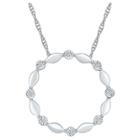 Target Diamond Accent Round White Diamond Circle Pendant In Sterling Silver (i-j,i2-i3), Girl's