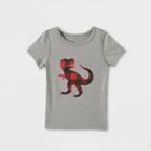 Toddler Boys' Adaptive Dinosaur Short Sleeve Graphic T-shirt - Cat & Jack Medium Heather Gray