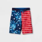Boys' American Flag Tie-dye Swim Trunks - Cat & Jack Blue