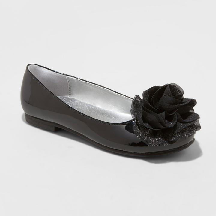 Girls' Flowers By Nina Trisha Dressy Ballet Flats - Black