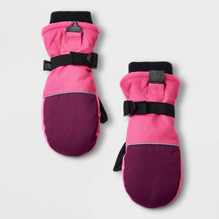 Girls' Ski Solid Mittens - All In Motion Purple