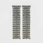 Hematite Mesh Linear Earrings - A New Day Black