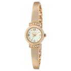 Peugeot Watches Women's Peugeot Crystal Accented Mother Of Pearl Dial Half Bangle Watch - Rose, Rose Copper