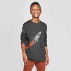 Boys' Long Sleeve T-shirt - Cat & Jack Black M, Boy's,