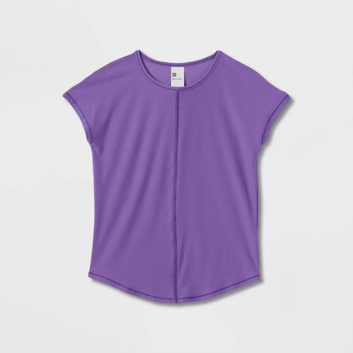 Girls' Short Sleeve Studio T-shirt - All In Motion Dark Purple