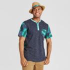 Men's Genuine Kids From Oshkosh Short Sleeve Henley - Navy 3x Big, Size: