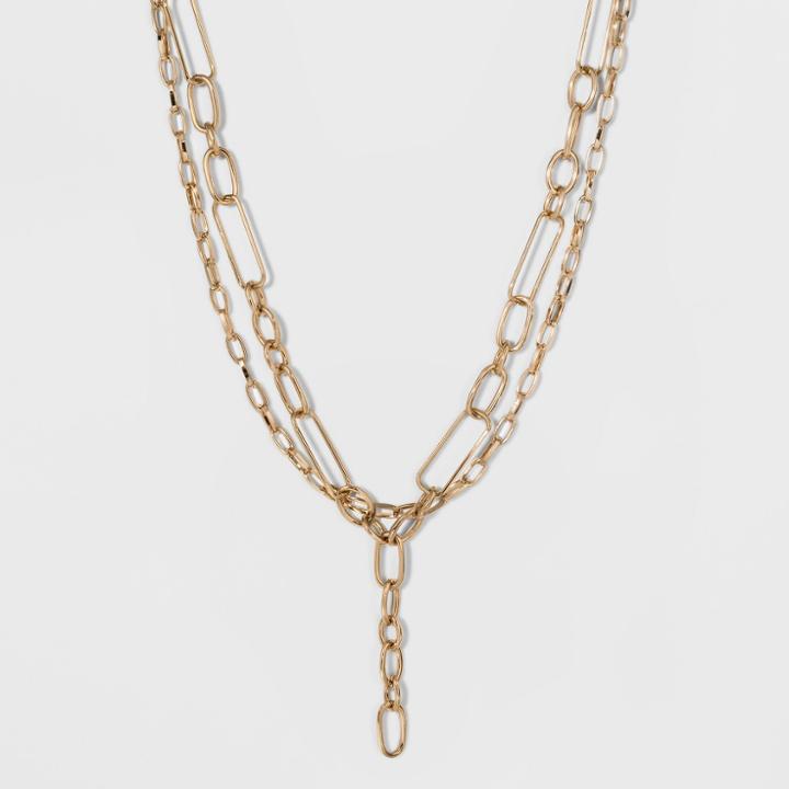 Sugarfix By Baublebar Linked Y-chain Necklace - Gold, Girl's
