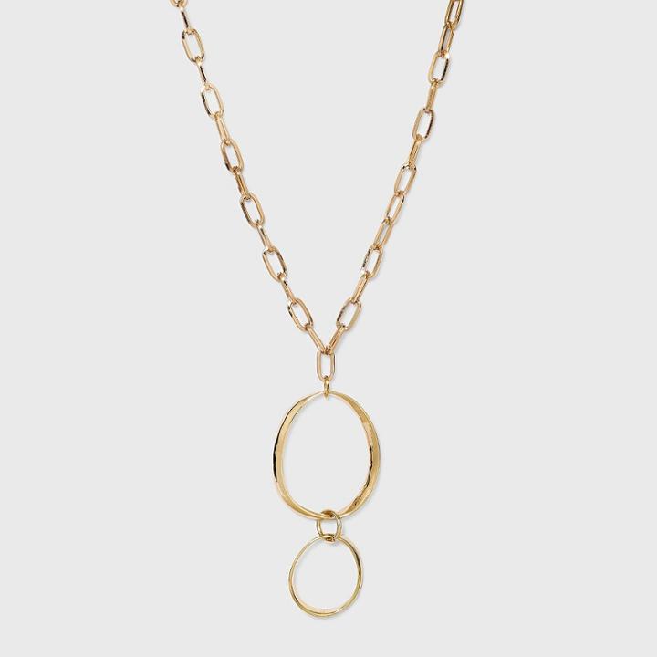 Gold With Two Rings Necklace - A New Day Gold
