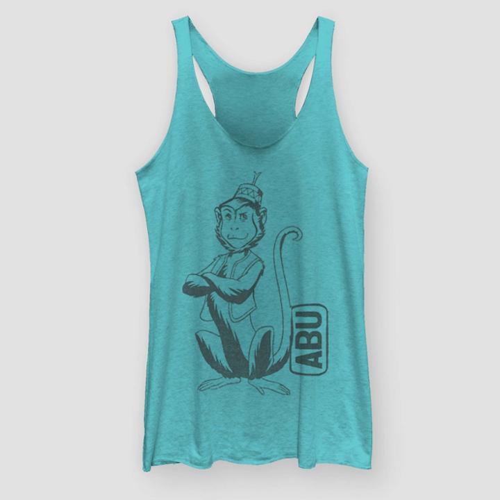 Disney Women's Aladdin Abu Sidekick Pocket Tank Top (juniors') - Tahi Blue