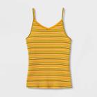 Girls' Lace Trim V-neck Cami - Art Class Gold