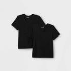 Women's Short Sleeve V-neck 2pk Bundle T-shirt - Universal Thread Black