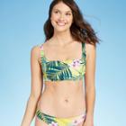 Women's Square Neck Bikini Top - Kona Sol Tropical Print D/dd Cup, Women's,