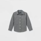 Oshkosh B'gosh Toddler Boys' Gingham Woven Long Sleeve Button-down Shirt - Navy