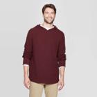 Men's Casual Fit Pullover Hooded Sweatshirt - Goodfellow & Co Pomegranate Mystery M, Size: Medium, Red