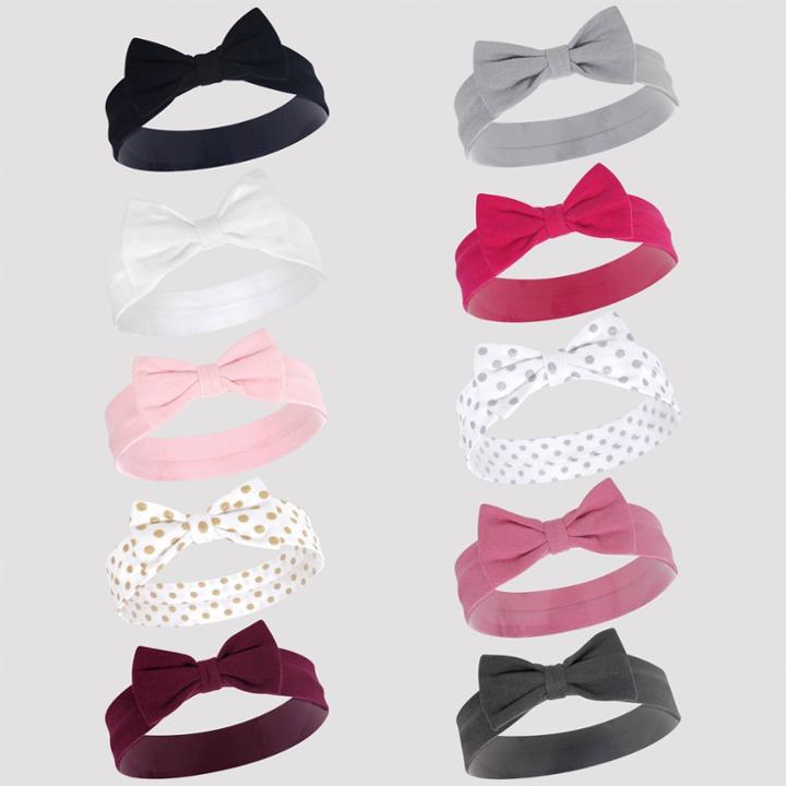 Hudson Baby 10pk Classic Bow Headbands