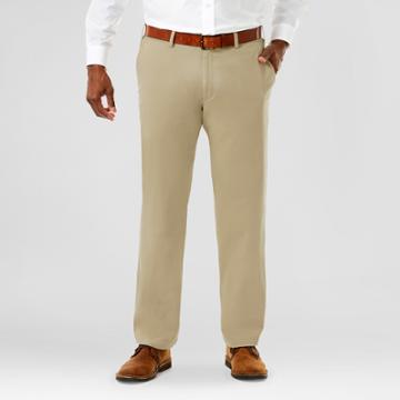 Haggar H26 Men's Big & Tall Sustainable Chino Pants Khaki