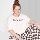 Women's Ascot + Hart Ride The Waves Cropped Short Sleeve Graphic T-shirt - White