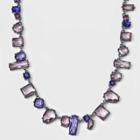 Color Crystal Statement Necklace - A New Day Violet, Purple