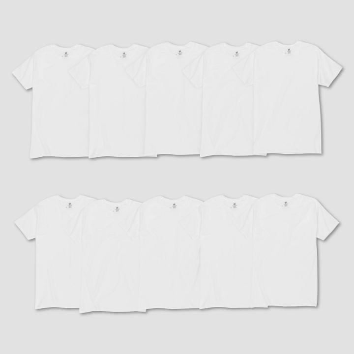Hanes Men's Comfort Soft Super Value 10pk Crew Neck T-shirt - White