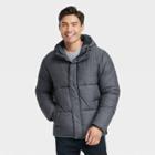 Men's Big & Tall Midweight Puffer Jacket - Goodfellow & Co Heathered Gray