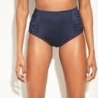 Women's Full Coverage High Waist Bikini Bottom - Kona Sol Navy Xs, Classic Navy