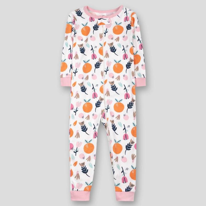 Lamaze Toddler Girls' Spice Organic Cotton Snug Fit Footless Pajama Romper - Pink