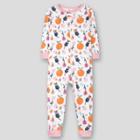 Lamaze Toddler Girls' Spice Organic Cotton Snug Fit Footless Pajama Romper - Pink