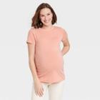 Short Sleeve Jersey Maternity T-shirt - Isabel Maternity By Ingrid & Isabel Coral Pink