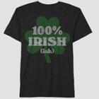 Hybrid Apparel Men's 100% Irish Short Sleeve Graphic T-shirt - Black
