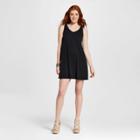 Mossimo Supply Co. Women's V-neck Swing T-shirt Dress Black M - Mossimo