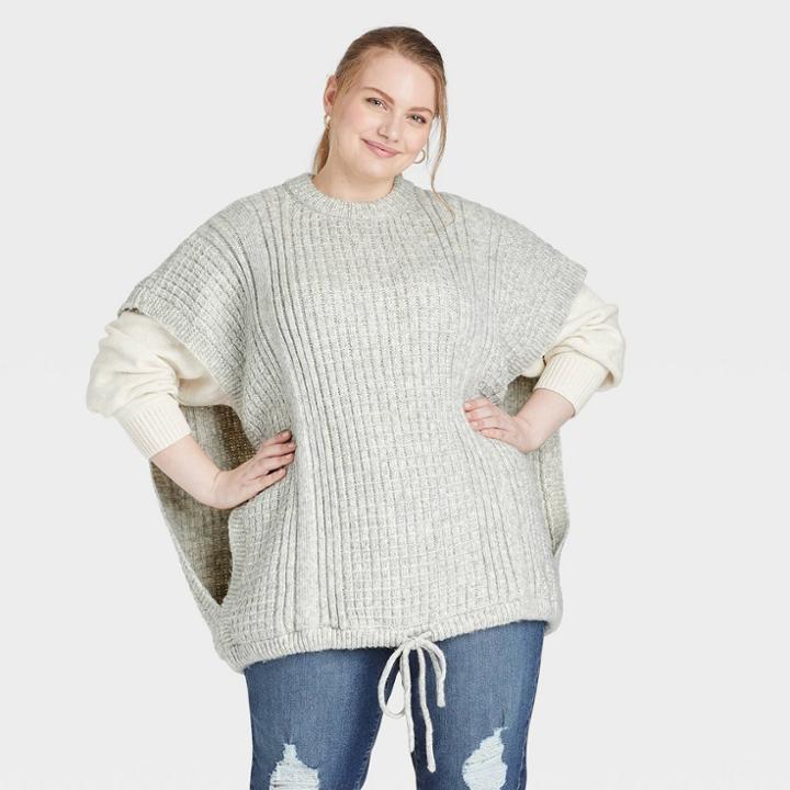 Women's Plus Size Knit Vest - Universal Thread Gray