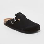 Women's Mad Love Tina Microsuede Wide Width Slip On Clogs - Black 12,
