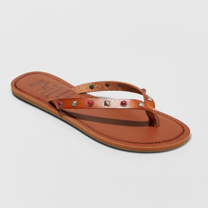 Women's Mad Love Zhenda Flip Flop Sandal - Cognac (red)