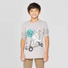 Boys' Dinosaur Astronaut Long Sleeve Graphic T-shirt - Cat & Jack Gray