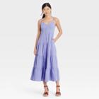 Women's Sleeveless Button-front Tiered Dress - Universal Thread Purple