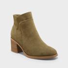 Women's Yara Heeled Ankle Boots - Universal Thread Olive