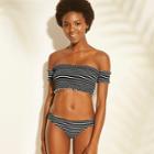 Women's Smocked Underwire Off The Shoulder Bikini Top - Xhilaration Black
