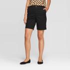 Target Women's 9 Chino Shorts - A New Day Black