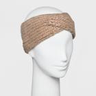 Women's Knit Crossover Cold Weather Headband - A New Day Oatmeal Heather