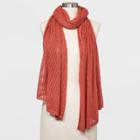 Women's Oblong Travel Wrap Scarf - A New Day Light Red One Size, Women's