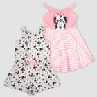 Disney Toddler Girls' Minnie Mouse 2pk Summer Dress And Romper - Gray